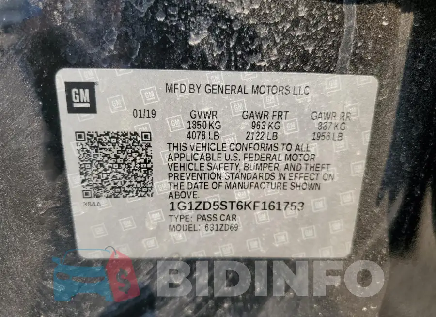 1G1ZD5ST6KF161753 Photo# 12