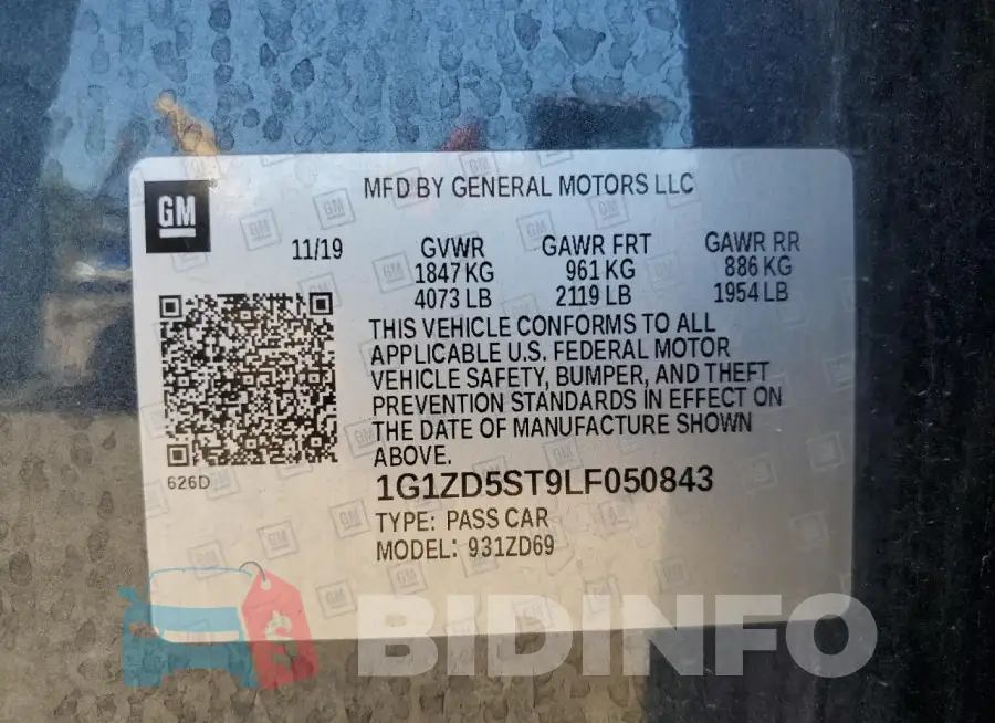 1G1ZD5ST9LF050843 Photo# 13