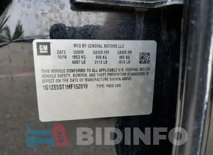 1G1ZE5ST1HF152819 Photo# 12