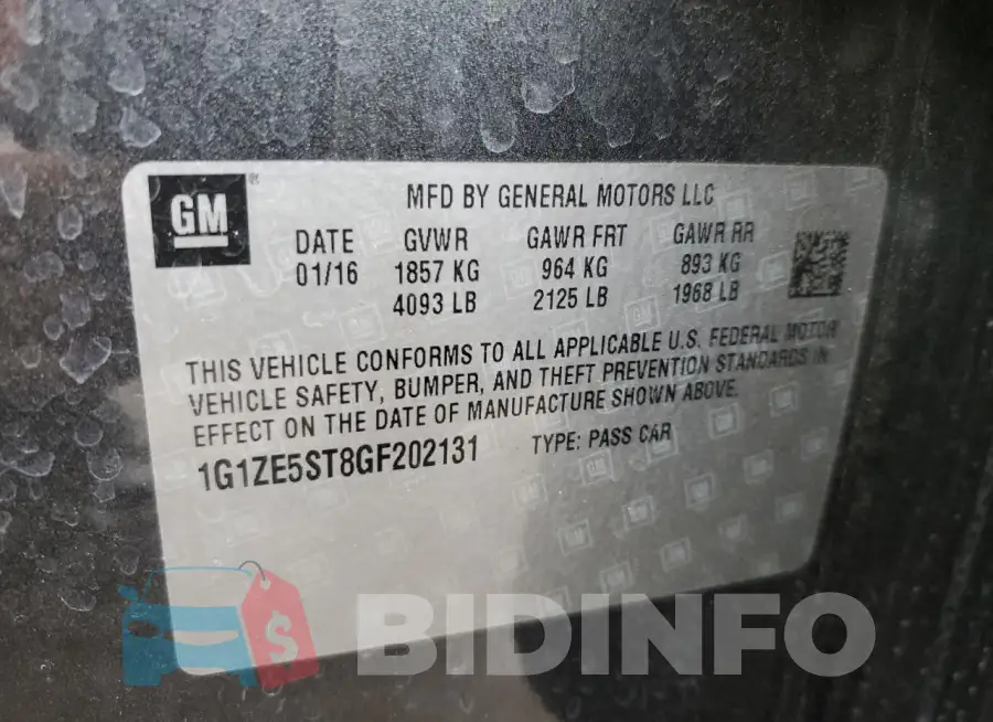 1G1ZE5ST8GF202131 Photo# 13