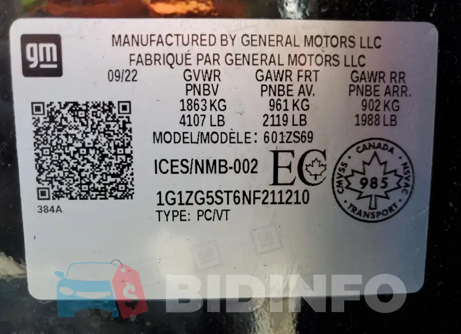 1G1ZG5ST6NF211210 Photo# 12