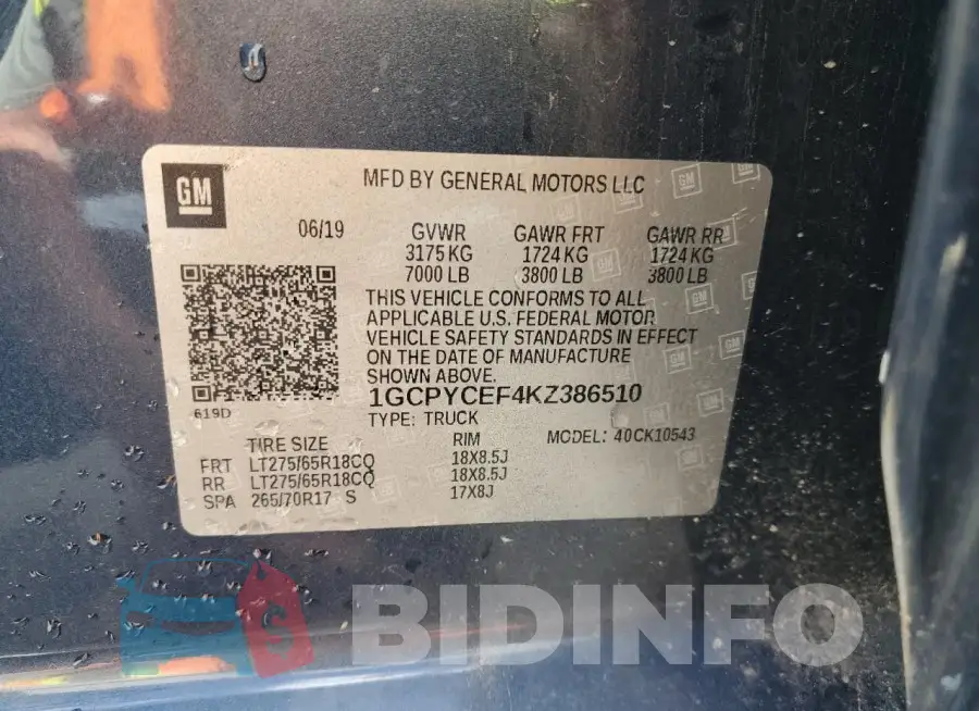 1GCPYCEF4KZ386510 Photo# 12