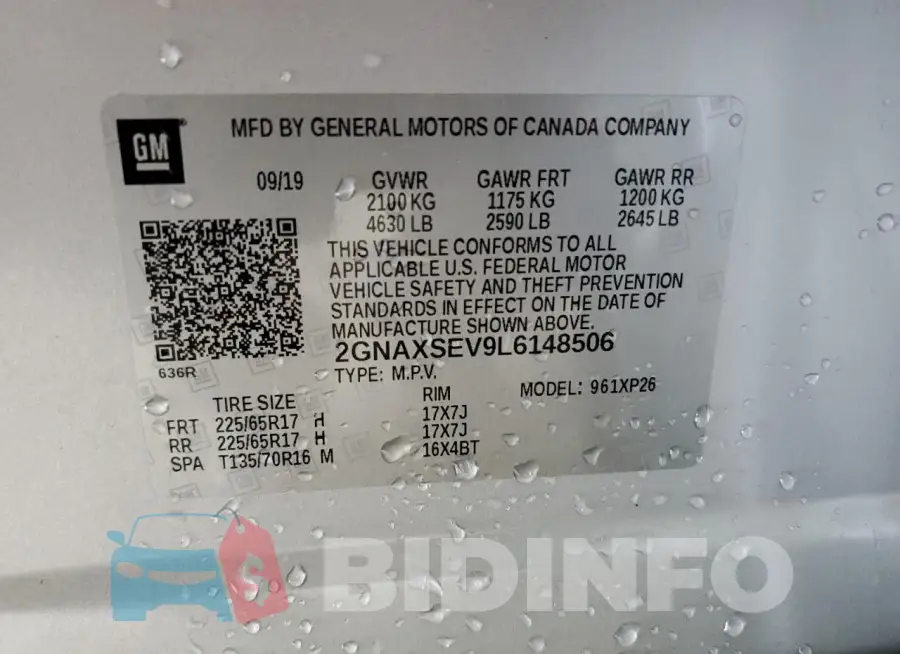 2GNAXSEV9L6148506 Photo# 13