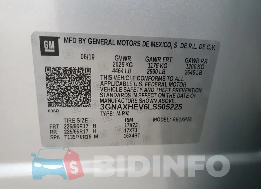 3GNAXHEV6LS505225 Photo# 13