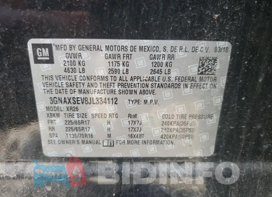 3GNAXSEV8JL334112 Photo# 12