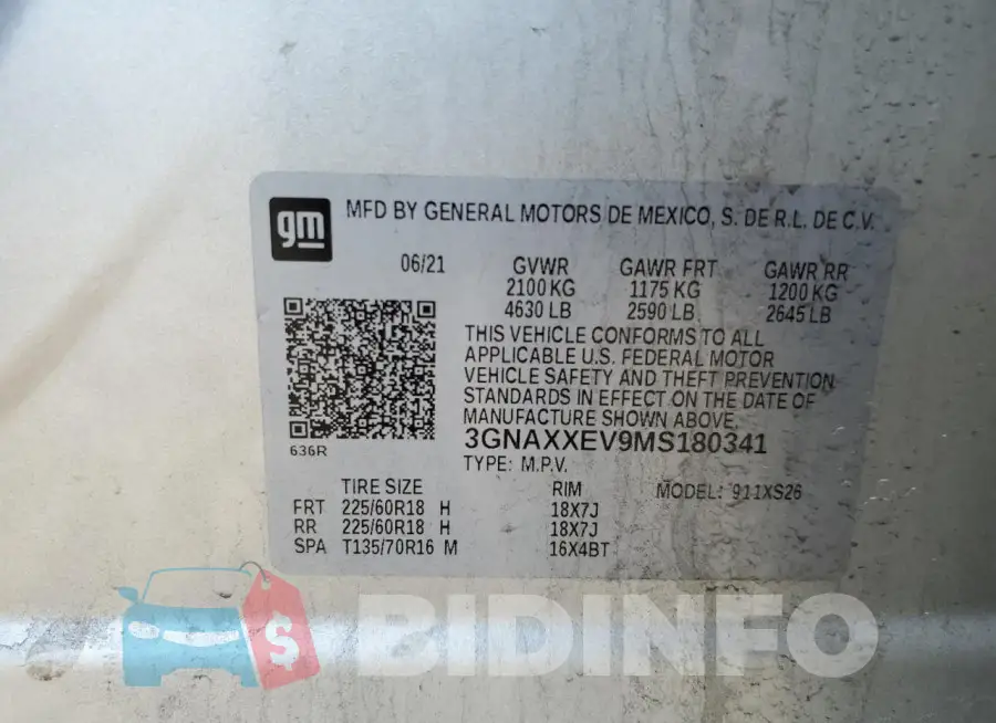3GNAXXEV9MS180341 Photo# 13