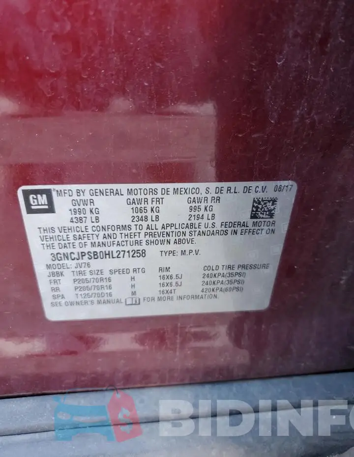 3GNCJPSB0HL271258 Photo# 13
