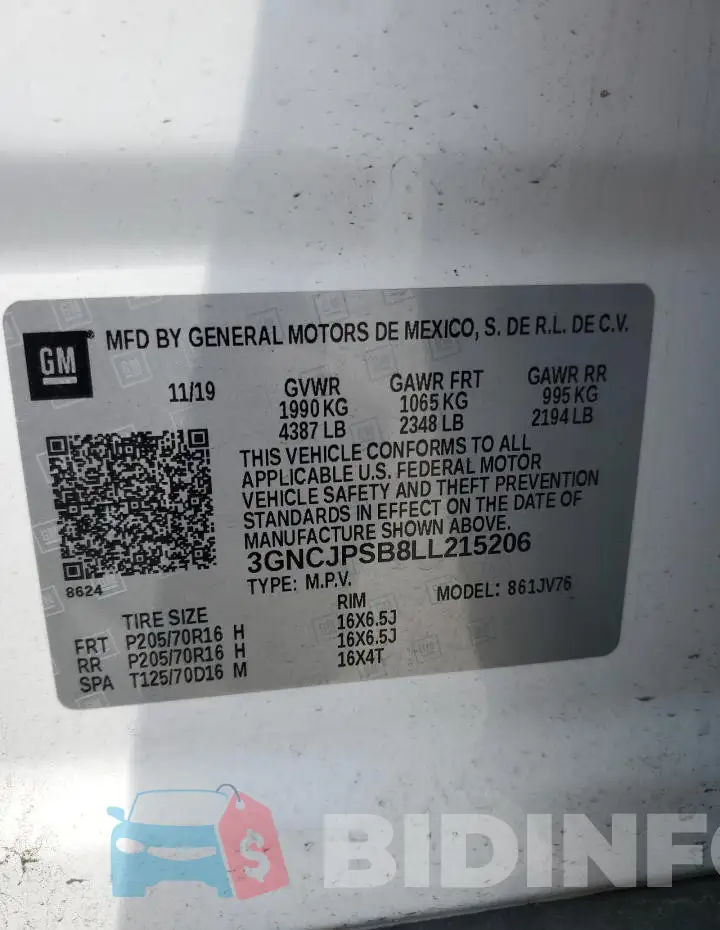 3GNCJPSB8LL215206 Photo# 13