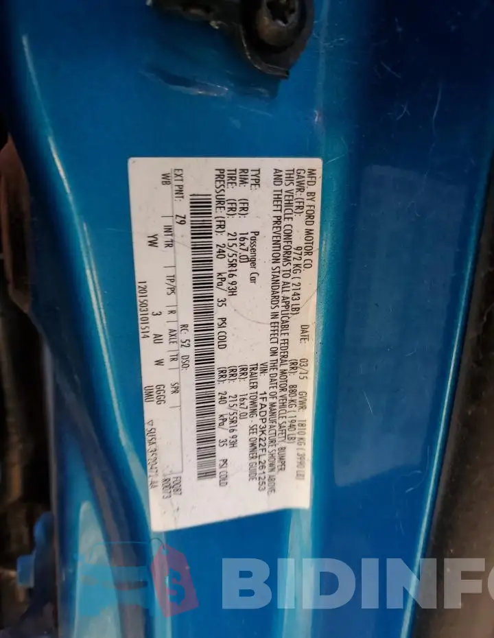 1FADP3K22FL261253 Photo# 12