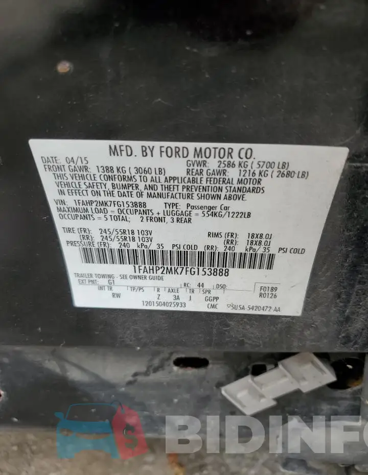 1FAHP2MK7FG153888 Photo# 12