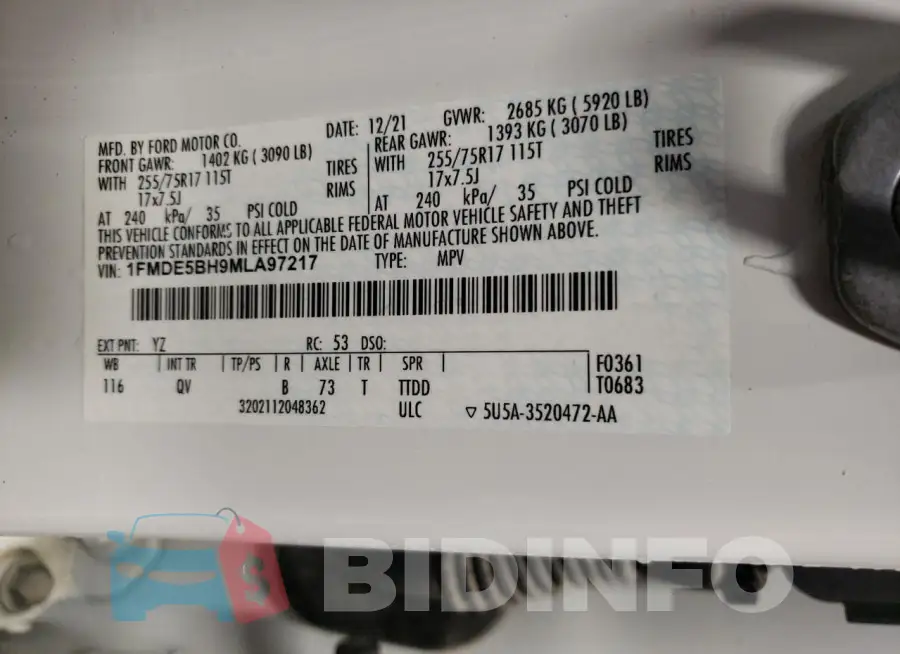 1FMDE5BH9MLA97217 Photo# 13