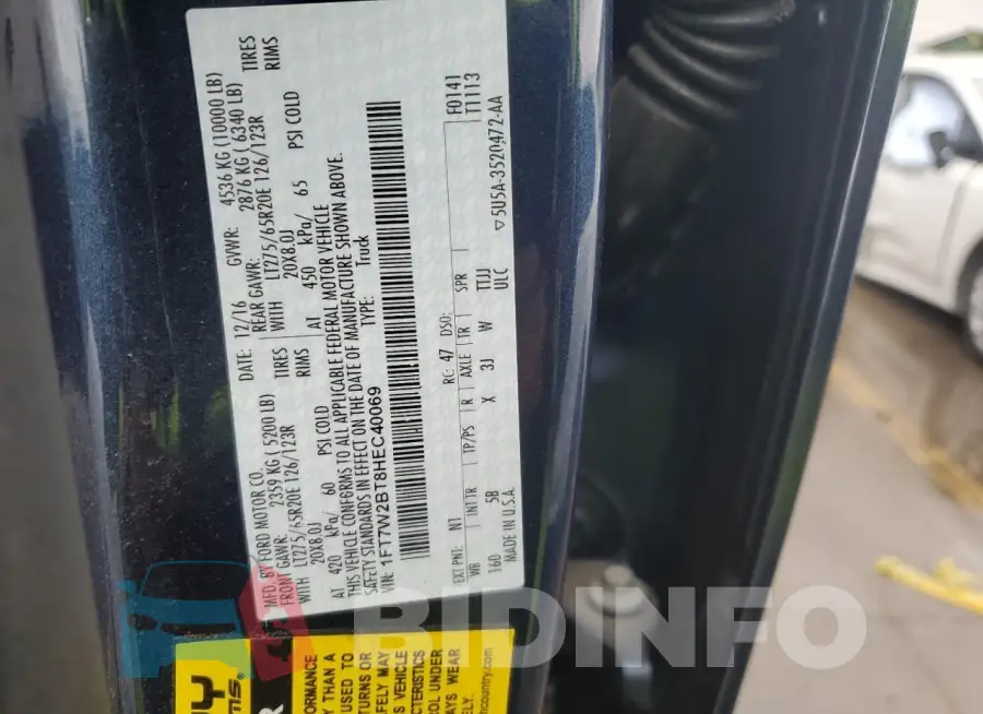 1FT7W2BT8HEC40069 Photo# 12