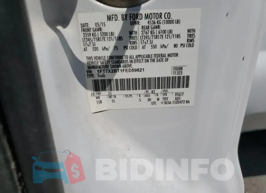 1FT7X2BT1FED59821 Photo# 12