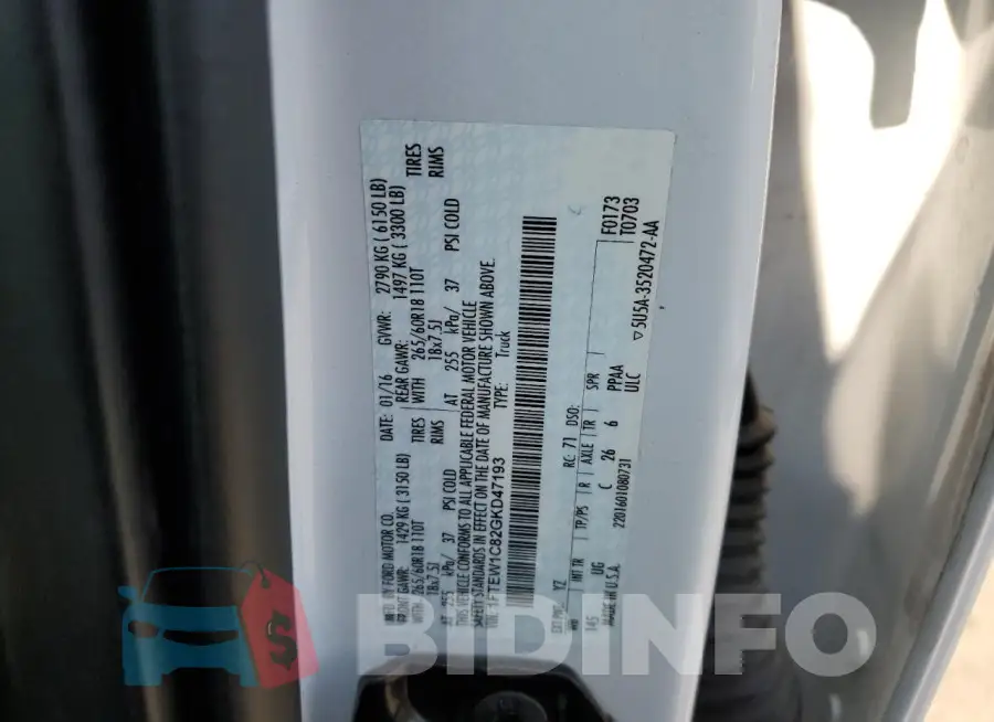 1FTEW1C82GKD47193 Photo# 12