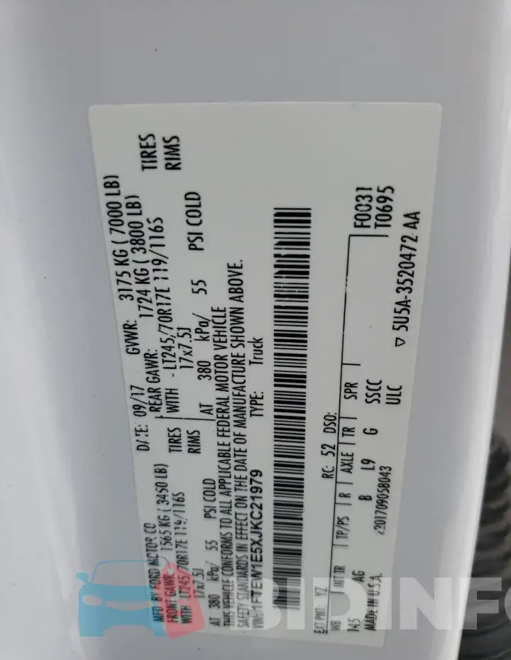 1FTEW1E5XJKC21979 Photo# 13