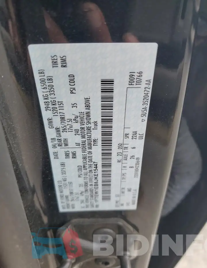 1FTEW1EB8JKE15447 Photo# 12