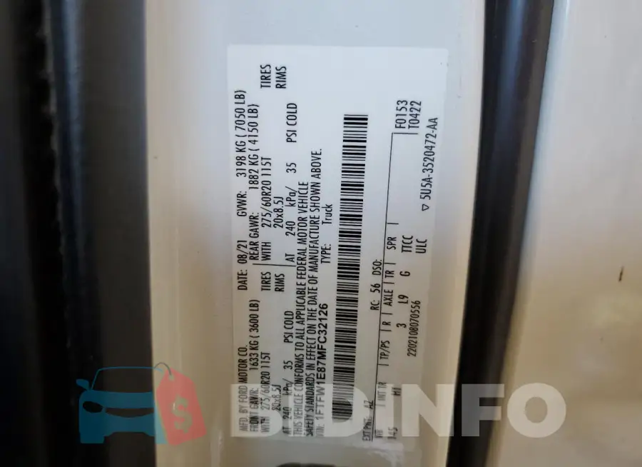 1FTFW1E87MFC32126 Photo# 13