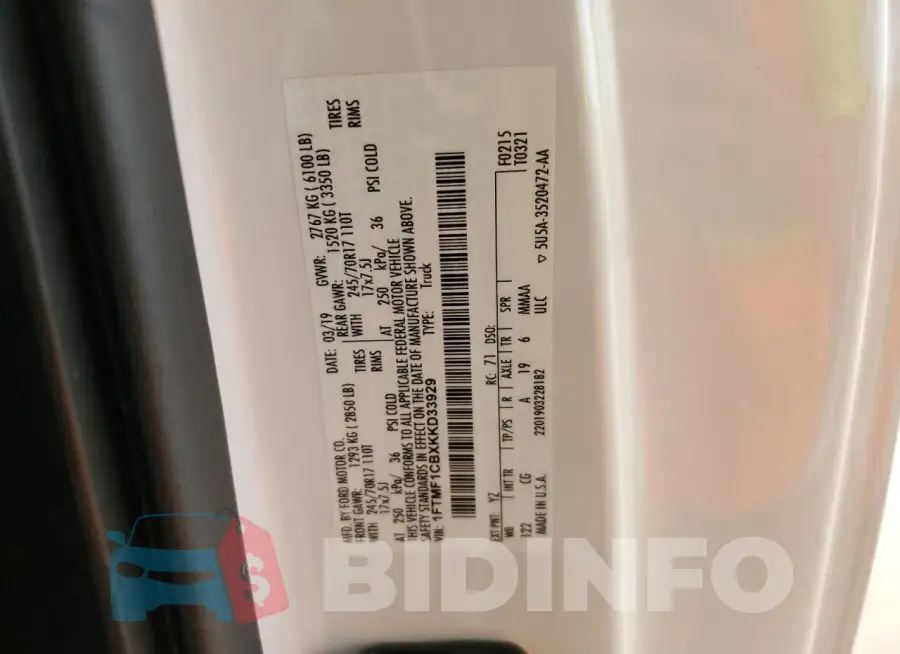 1FTMF1CBXKKD33929 Photo# 12