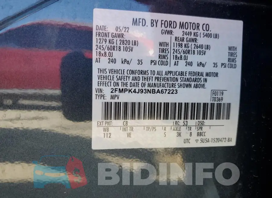 2FMPK4J93NBA67223 Photo# 13
