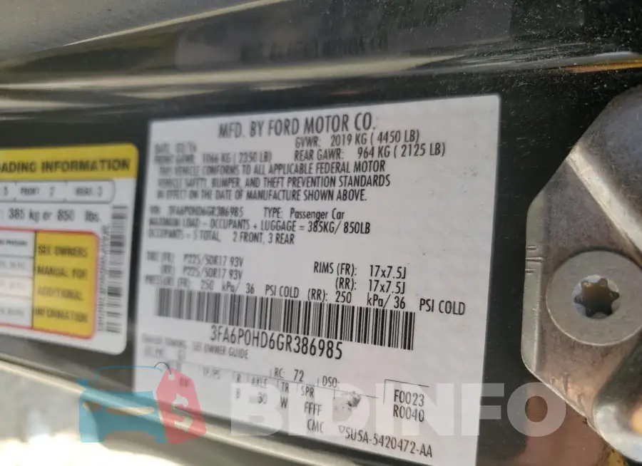 3FA6P0HD6GR386985 Photo# 12