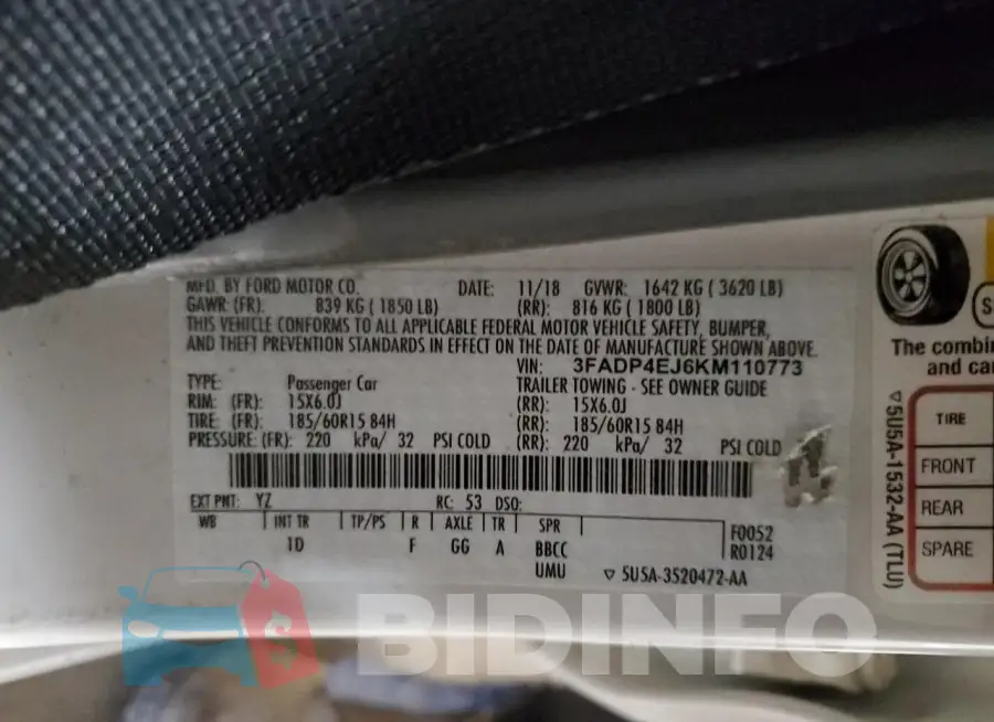 3FADP4EJ6KM110773 Photo# 12