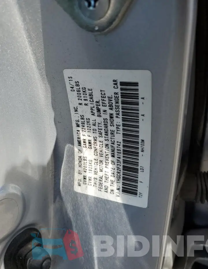 1HGCR2F33FA169742 Photo# 13