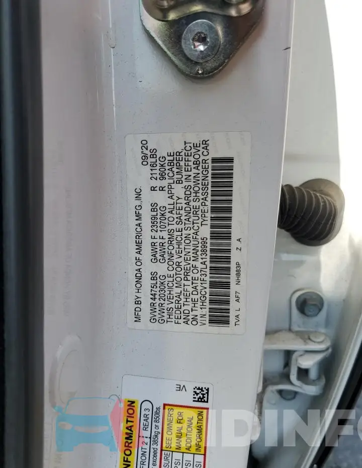 1HGCV1F37LA138995 Photo# 12