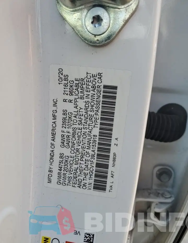 1HGCV1F39LA153918 Photo# 12