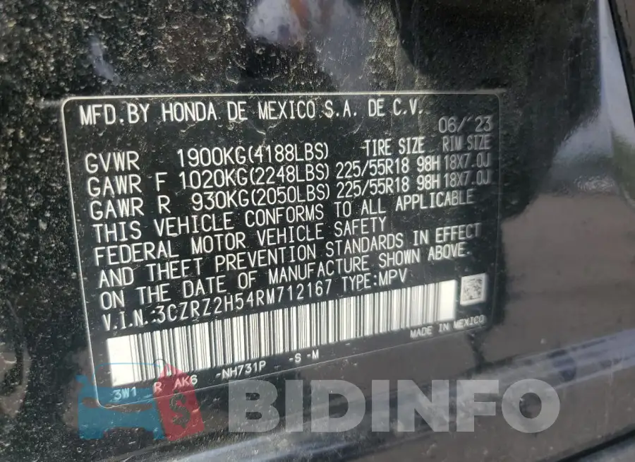 3CZRZ2H54RM712167 Photo# 13