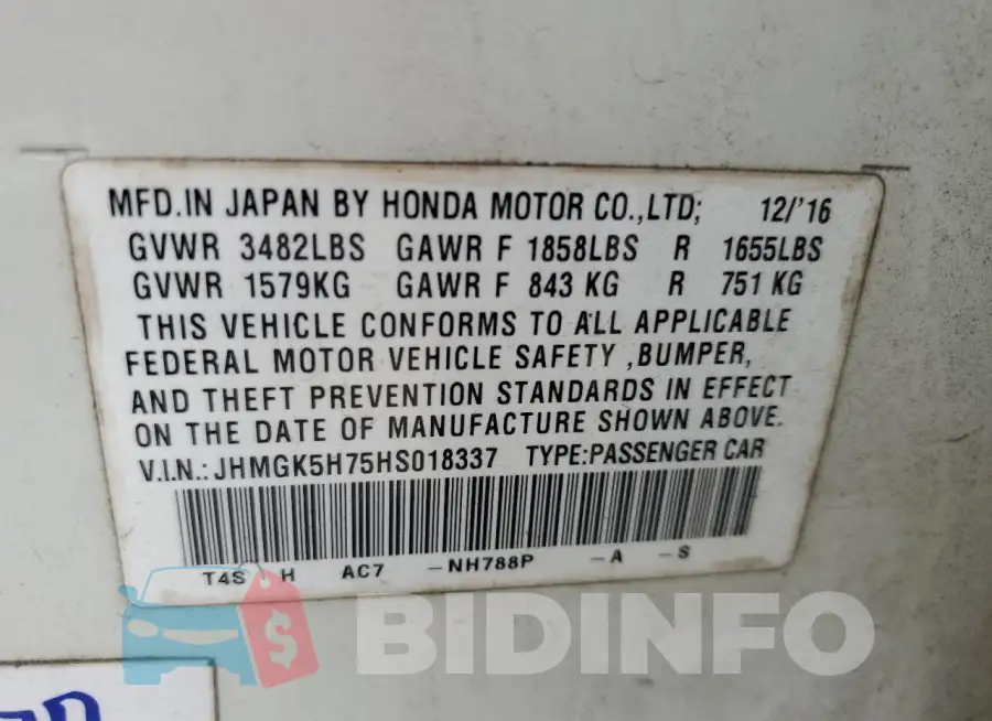 JHMGK5H75HS018337 Photo# 12