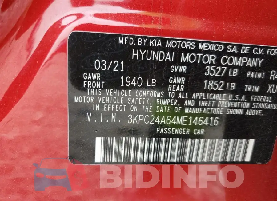 3KPC24A64ME146416 Photo# 12