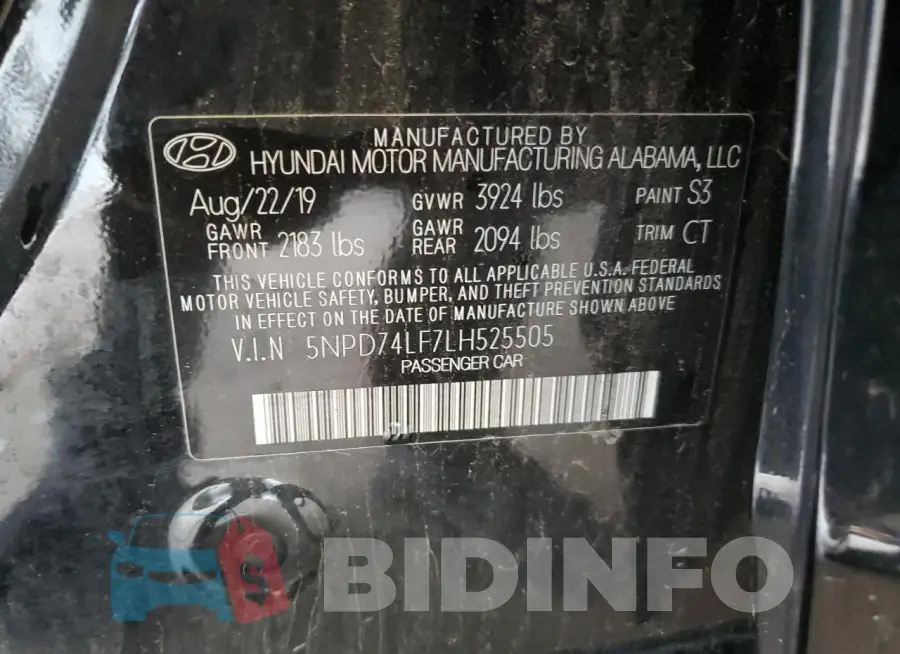 5NPD74LF7LH525505 Photo# 13