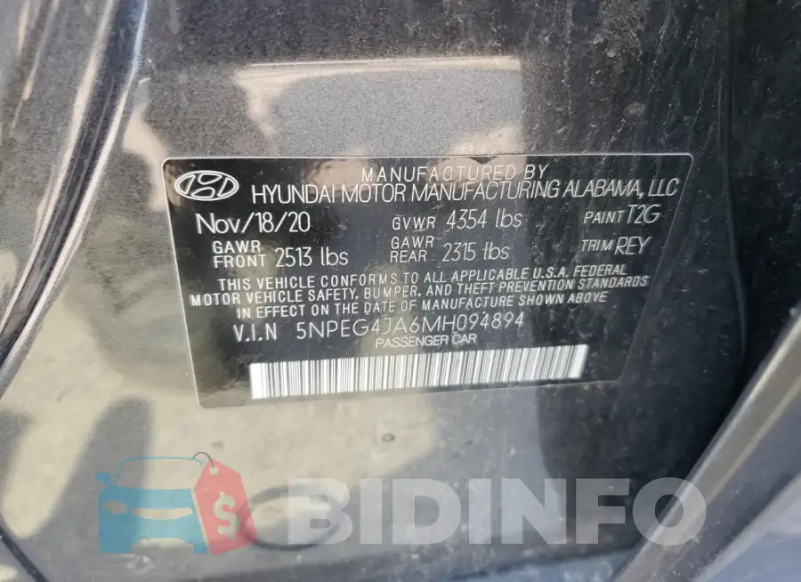 5NPEG4JA6MH094894 Photo# 12