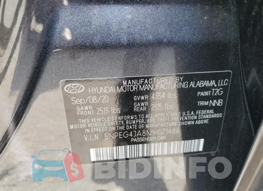 5NPEG4JA8MH071486 Photo# 13