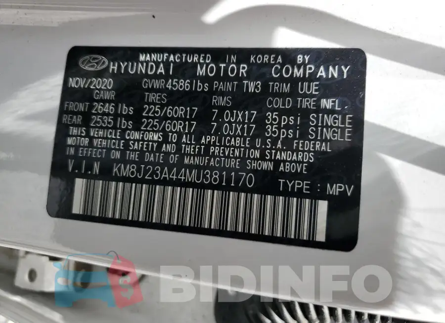KM8J23A44MU381170 Photo# 13
