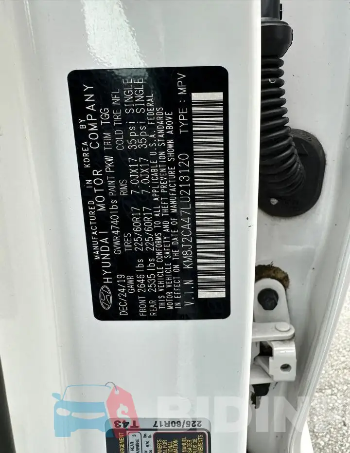 KM8J2CA47LU213120 Photo# 10