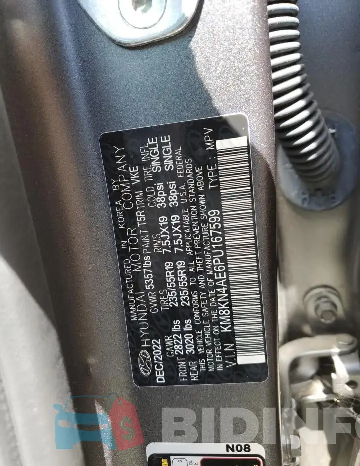 KM8KN4AE6PU167599 Photo# 13