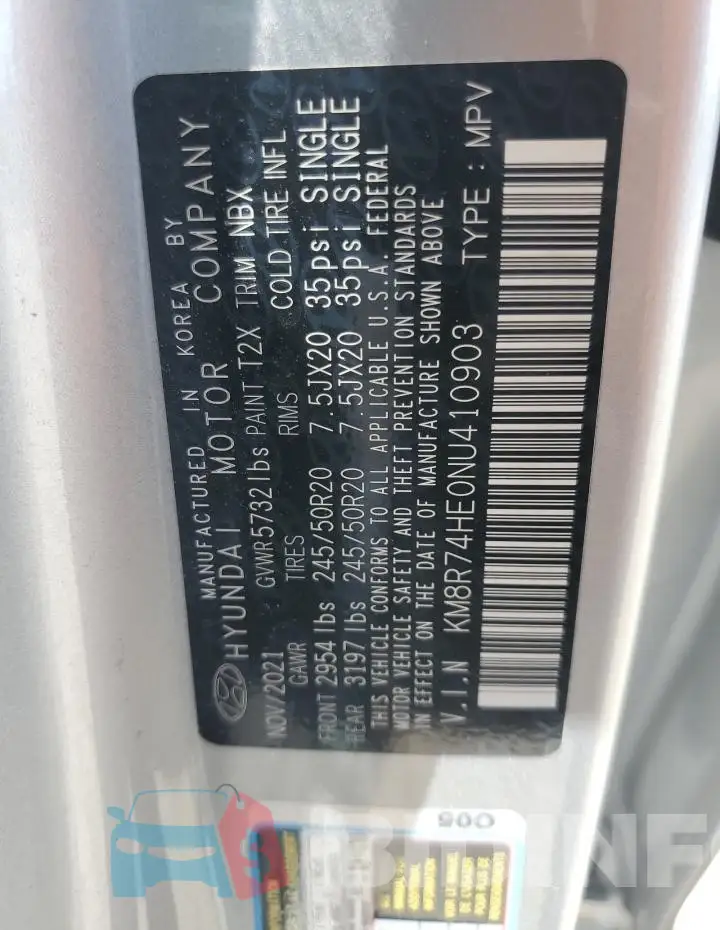 KM8R74HE0NU410903 Photo# 14