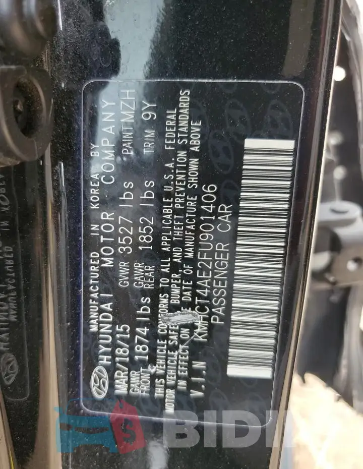 KMHCT4AE2FU901406 Photo# 12