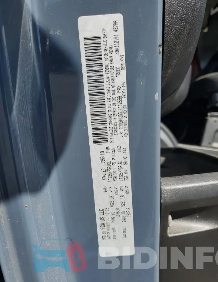 3C6URVJG5LE112599 Photo# 13