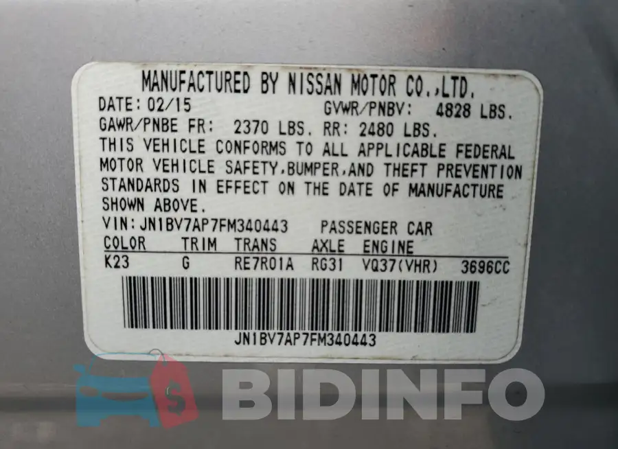 JN1BV7AP7FM340443 Photo# 12