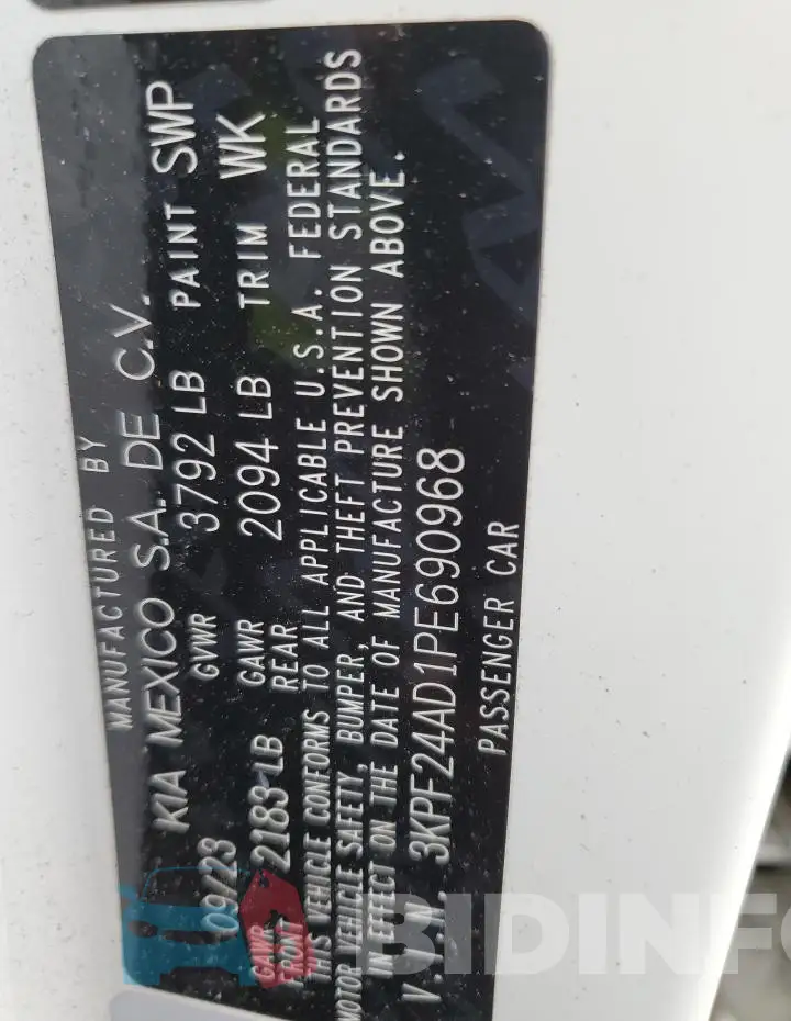 3KPF24AD1PE690968 Photo# 12