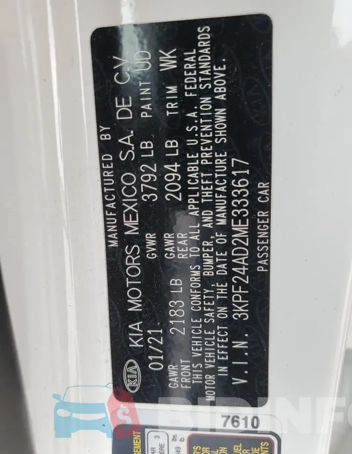 3KPF24AD2ME333617 Photo# 12