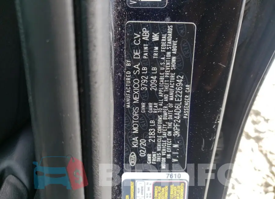 3KPF24AD6LE226942 Photo# 12