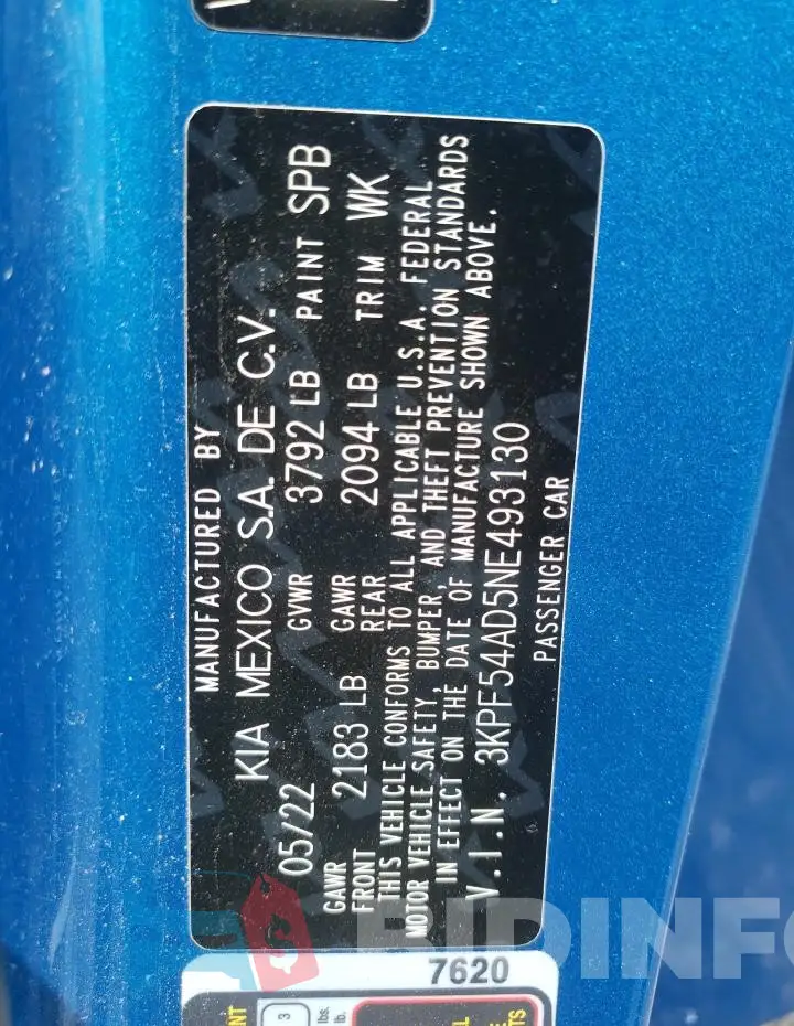 3KPF54AD5NE493130 Photo# 13