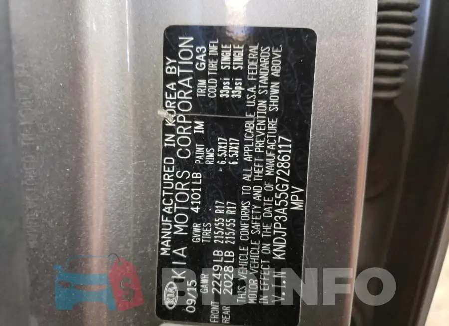 KNDJP3A55G7286117 Photo# 13