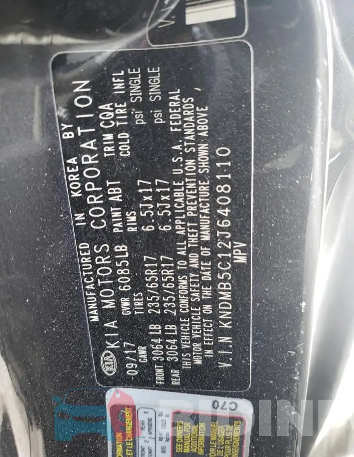 KNDMB5C12J6408110 Photo# 14