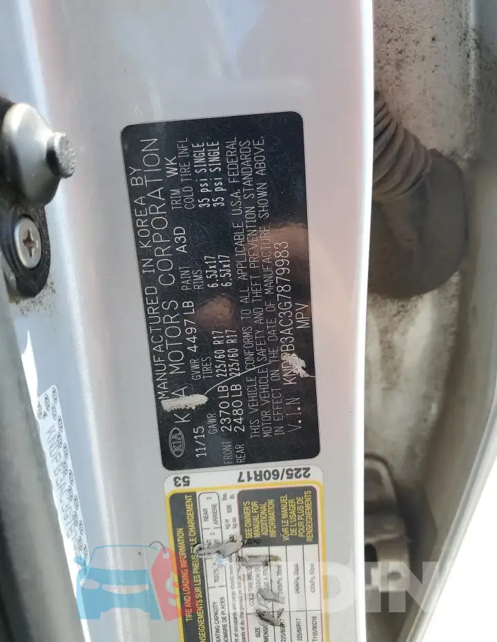 KNDPB3AC3G7879983 Photo# 13