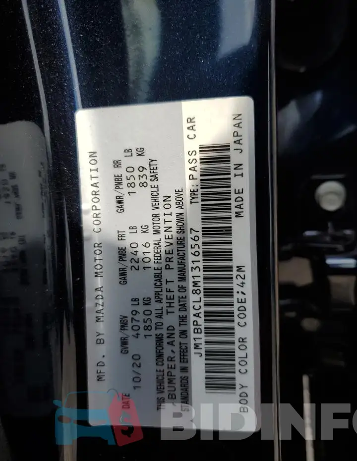 JM1BPACL8M1316567 Photo# 13