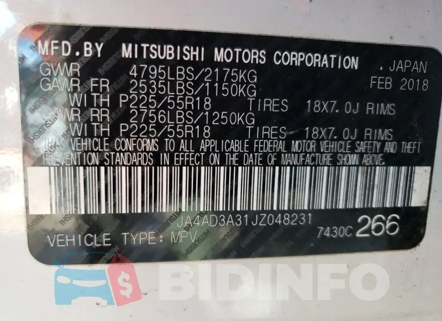 JA4AD3A31JZ048231 Photo# 14